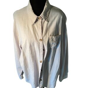 Women's Cream Button Down Shirt